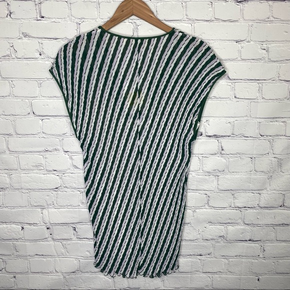 Diane von Furstenberg Jolene Pleated Striped Chiffon Top - Picture 7 of 11
